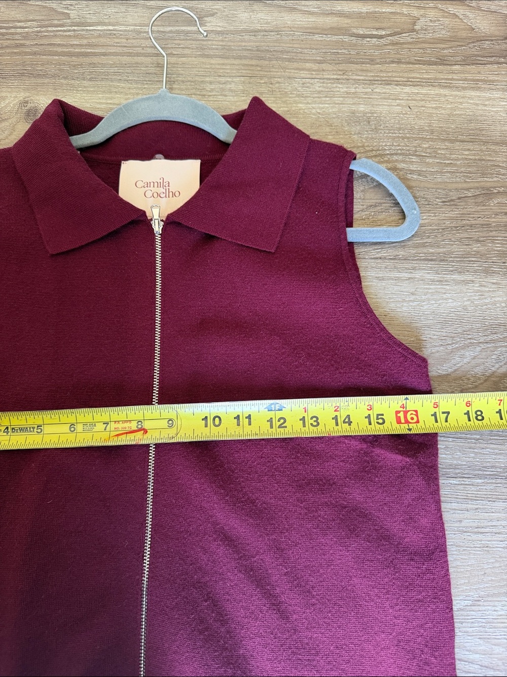 Camila Coelho Sleeveless Zip-Front Polo Top Size: S - Picture 6 of 7